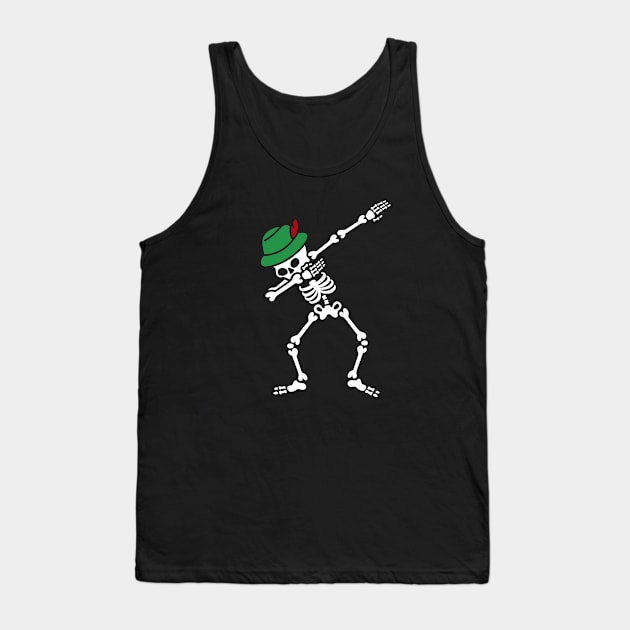 Dab Skeleton Oktoberfest Hat Tank Top by LaundryFactory